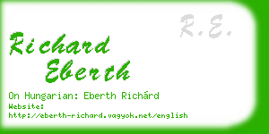 richard eberth business card